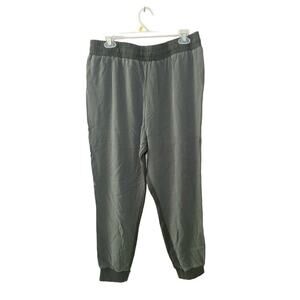Splendid Jogger Pant Women XL Green Drawstring Flat Front Slash‎ Pockets Hi-Rise